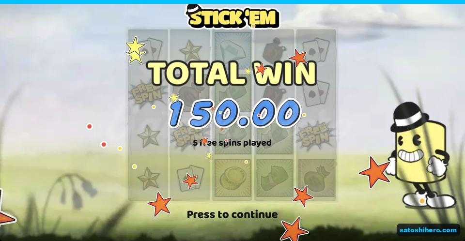 Total win panel shows 150 dollars