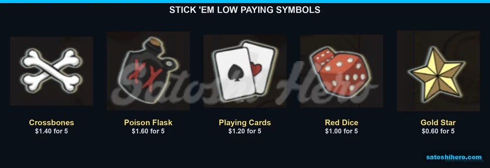 Poison flask starts the low symbol pays