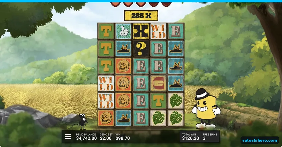 Meter shows 265 with wilds and question mark
