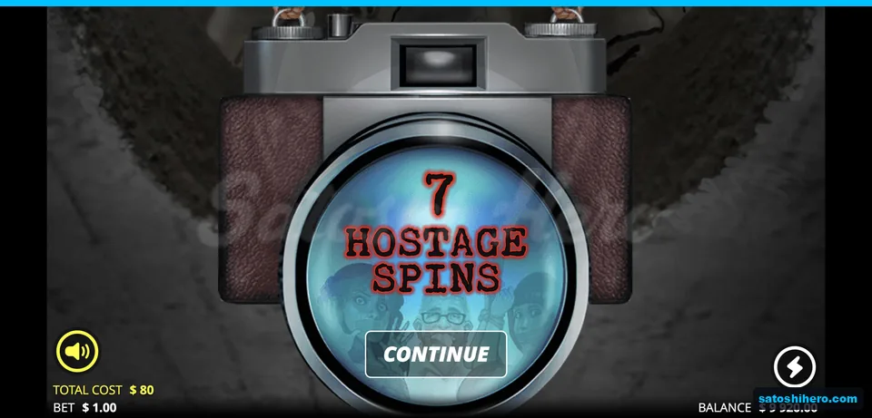 Camera screen confirms bought free spins