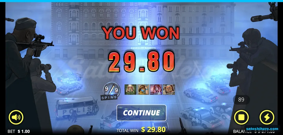 Win screen shows twenty-nine eighty payout