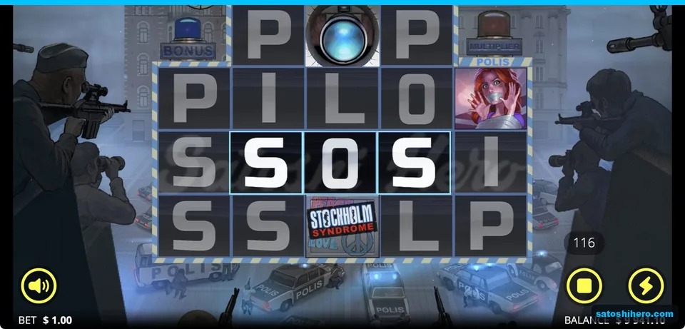 SOS letters line up across a row