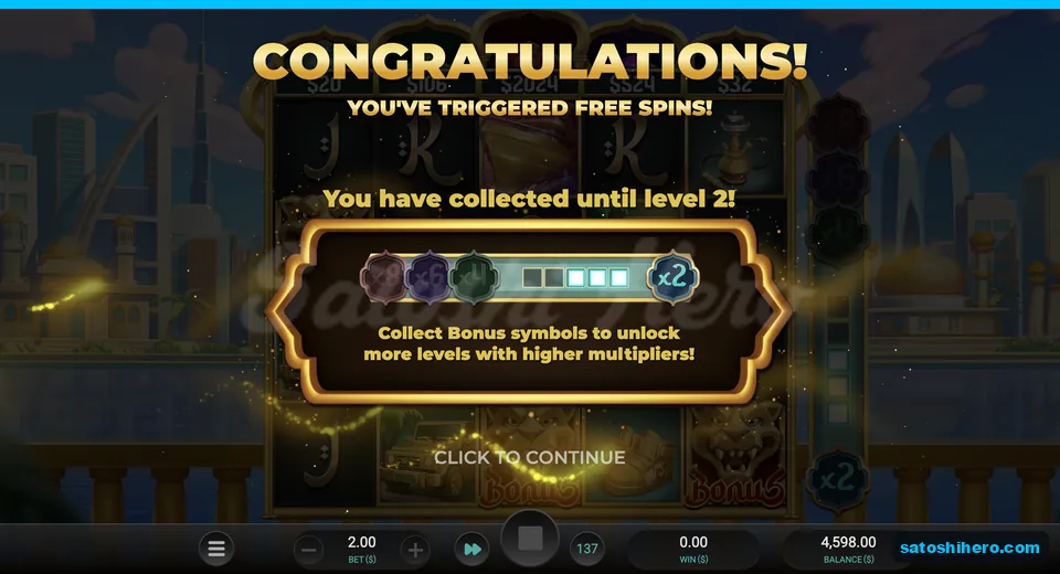 Trigger card shows level two start