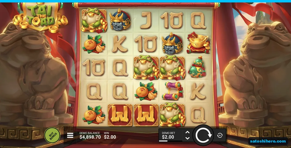 Red wild tiles pay across bottom row