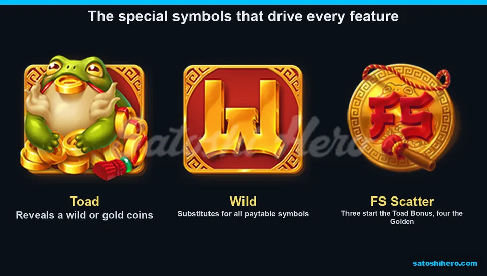 Toad wild scatter and coin symbols
