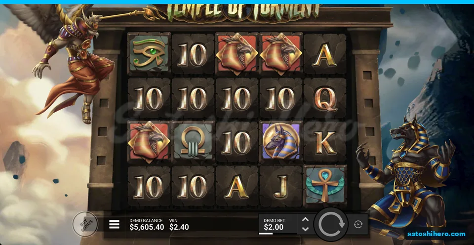 Four 10 symbols show a small line win