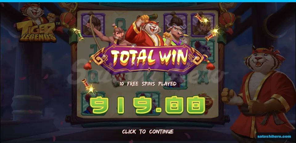 Total win banner shows $919.00