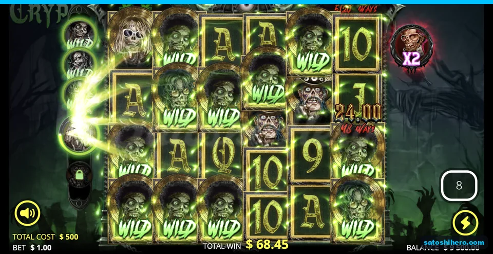Wild-filled grid shows 5,120 ways and $68.45