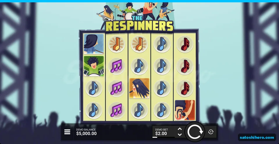 Music notes fill the stage grid