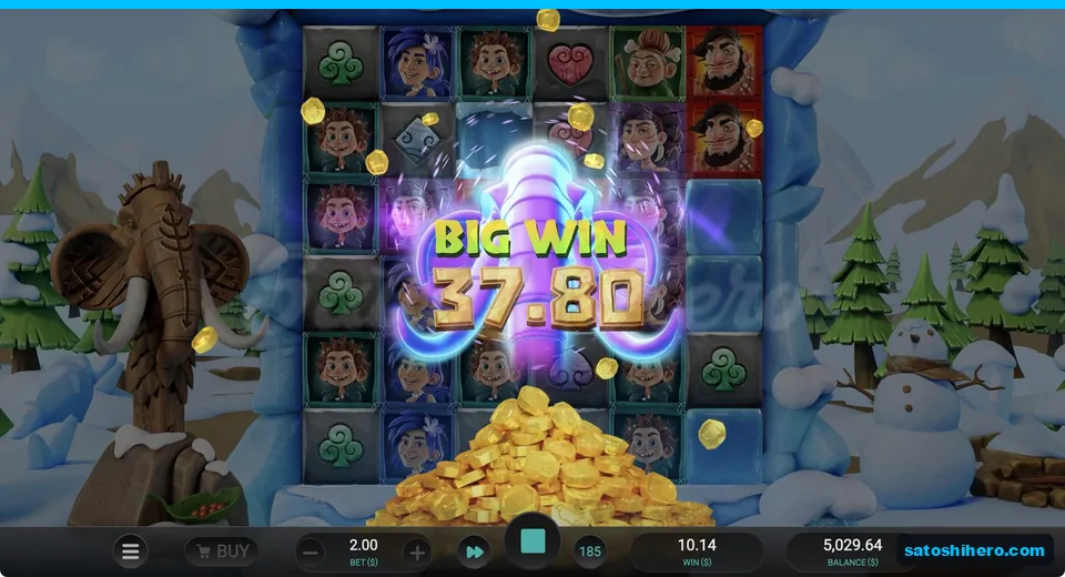 Big Win banner shows $37.80 payout