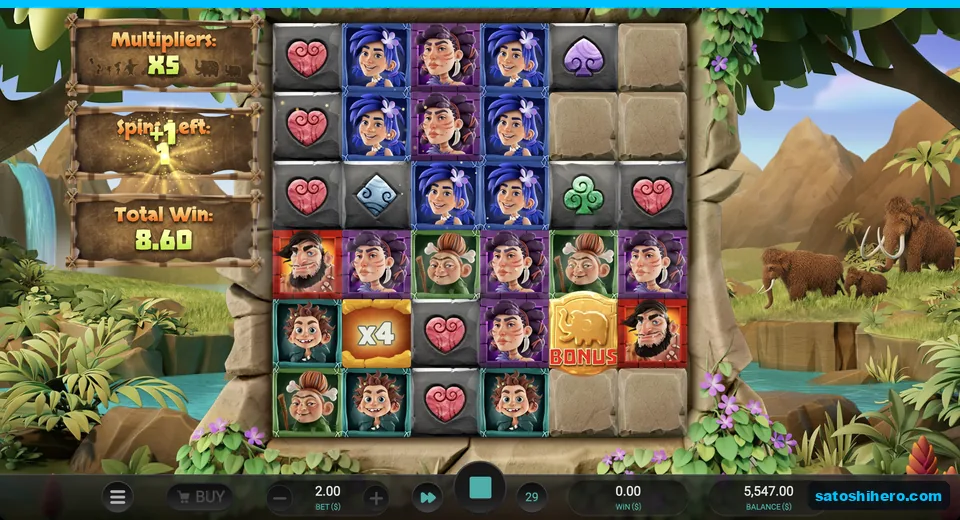 Multiplier panel shows x5 with x4 tile
