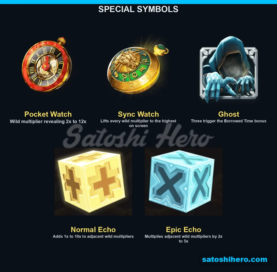 Pocket Watch, Ghost and Echo cube symbols
