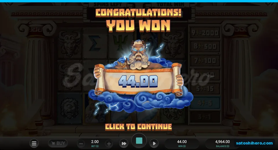 Collect card shows forty-four dollars