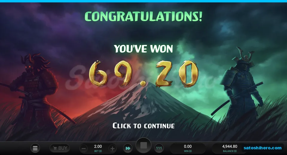 Spin Saver result screen showing $69.20