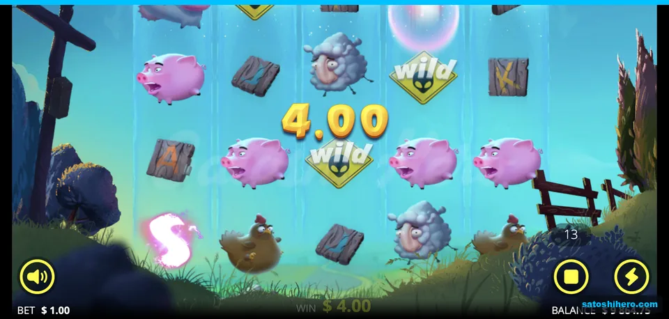 Pink pigs and Wild signs show $4.00 win