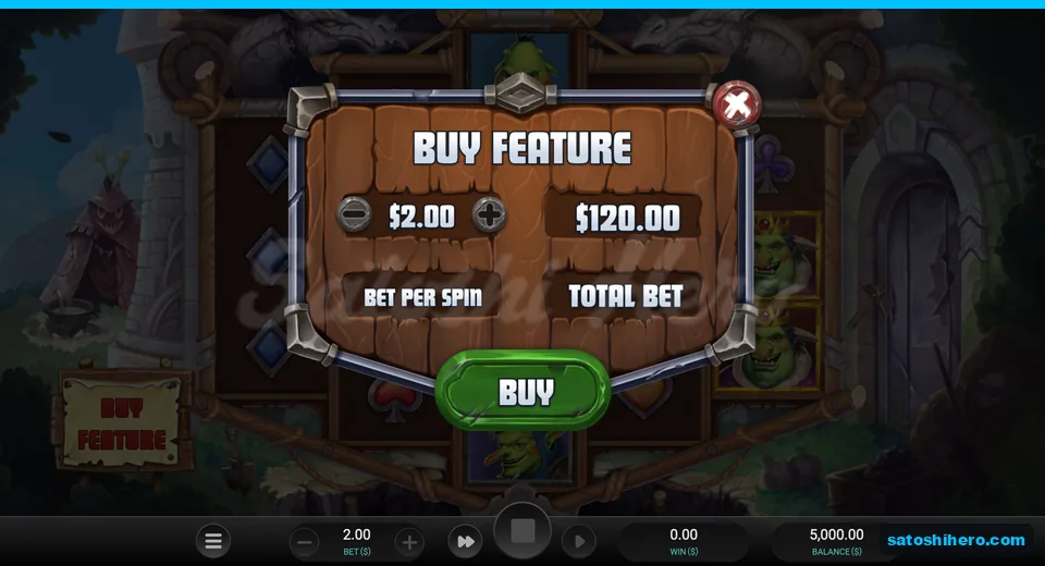 Buy panel shows $120 total cost