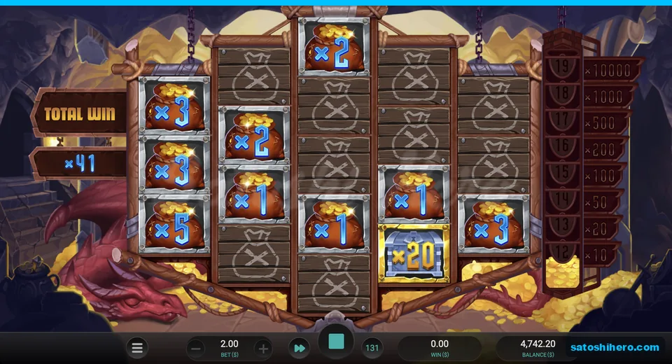 Gold bags and a chest show x41