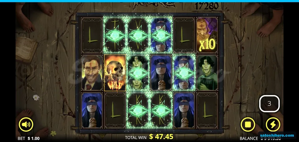 Eye frames split cards with $47.45 won