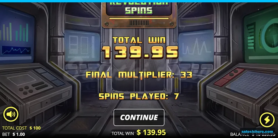 Total win 139.95 with x33 multiplier