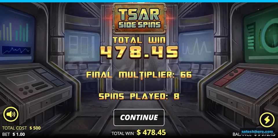 Total win 478.45 with x66 multiplier