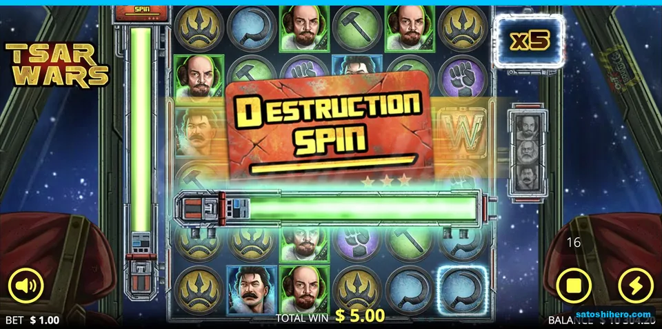 Destruction banner crosses a full meter board