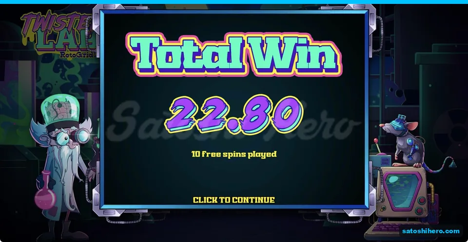 Total Win screen shows twenty two eighty