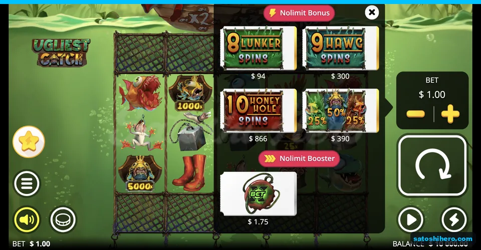 Bonus menu shows four buy prices