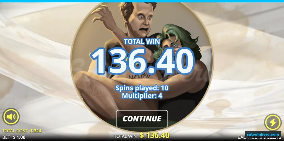 Total win screen reads 136.40