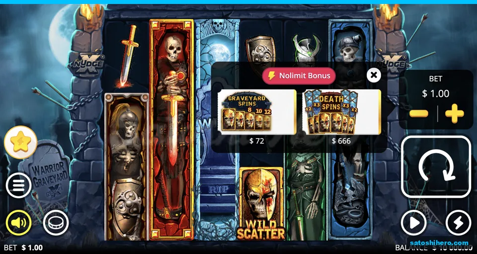 Lightning menu showing $72 and $666 buy cards