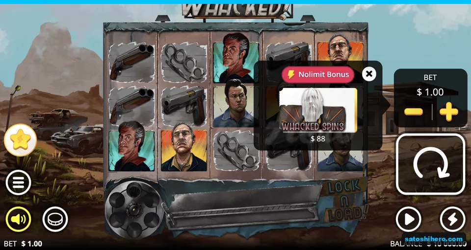 Lightning menu showing Whacked Spins at $88