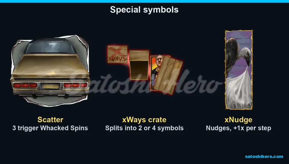 Car Scatter crates and vulture special symbols