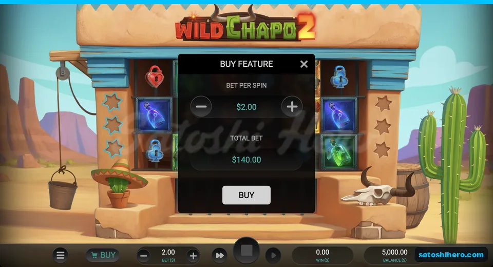 Buy panel showing 140.00 total
