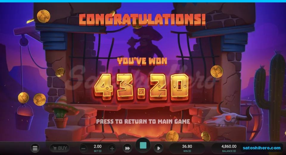 Round-end screen showing 43.20 won