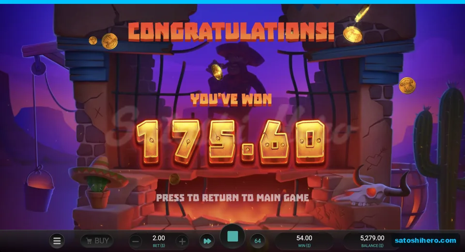 Round-end screen showing 175.60 total
