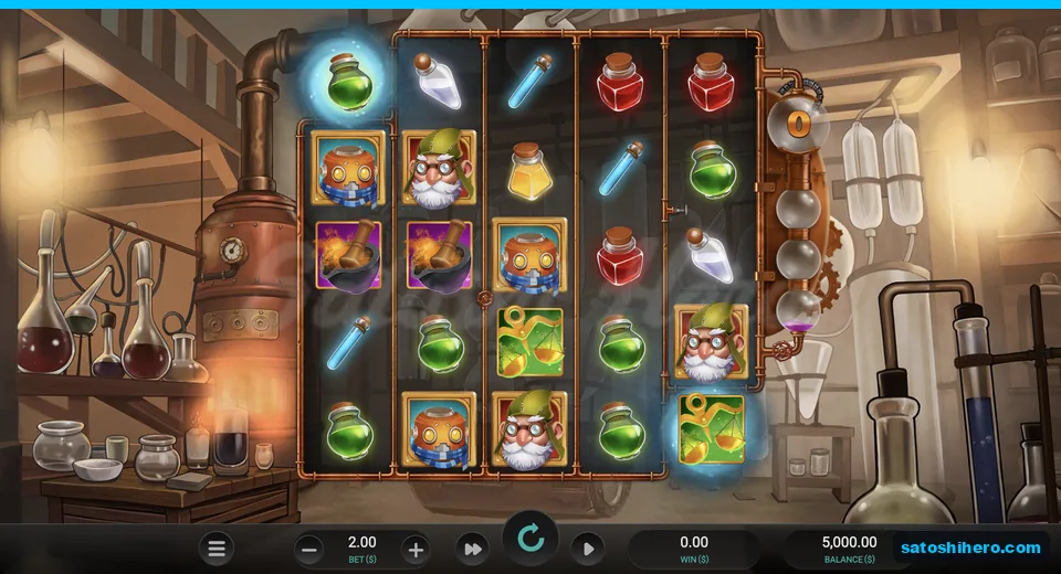 Potion grid fills a copper workshop