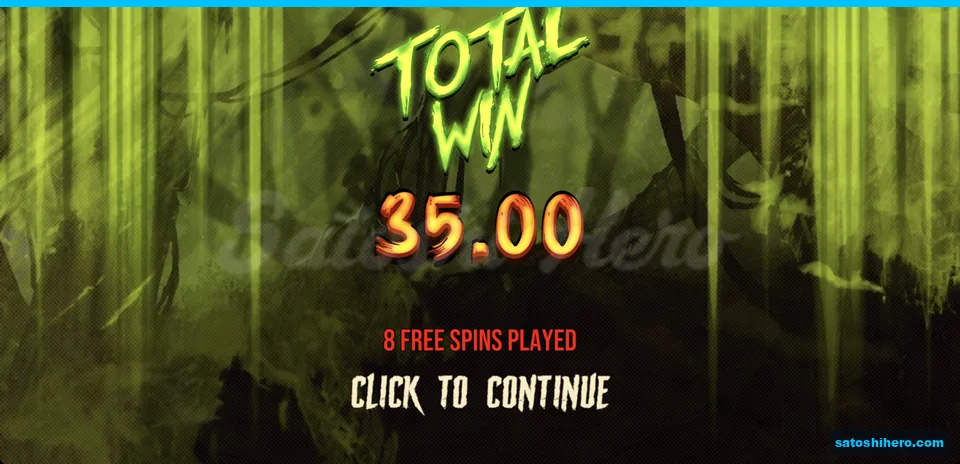 Closing screen showing 35.00 total