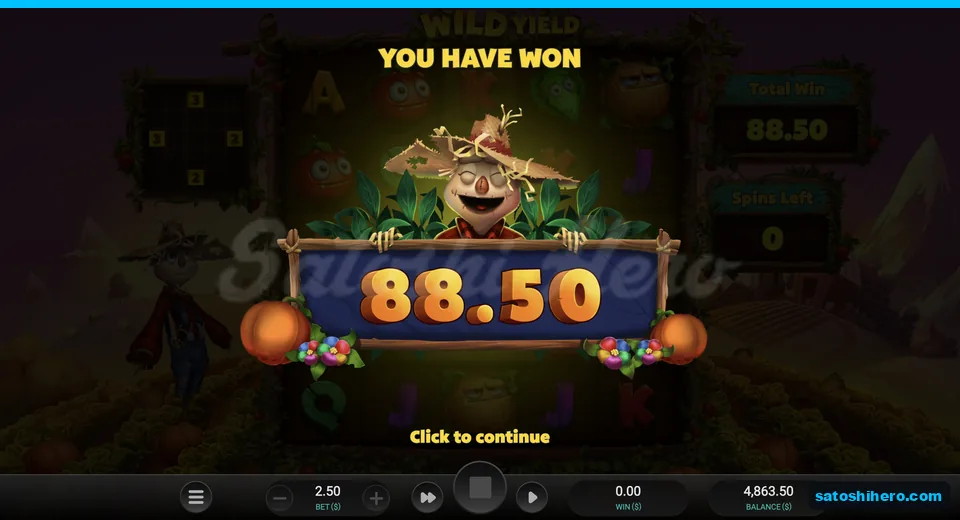 Scarecrow card shows 88.50 total