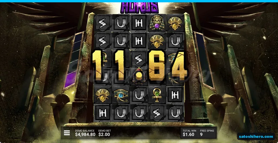 Early free spins show $11.84 with 9 left