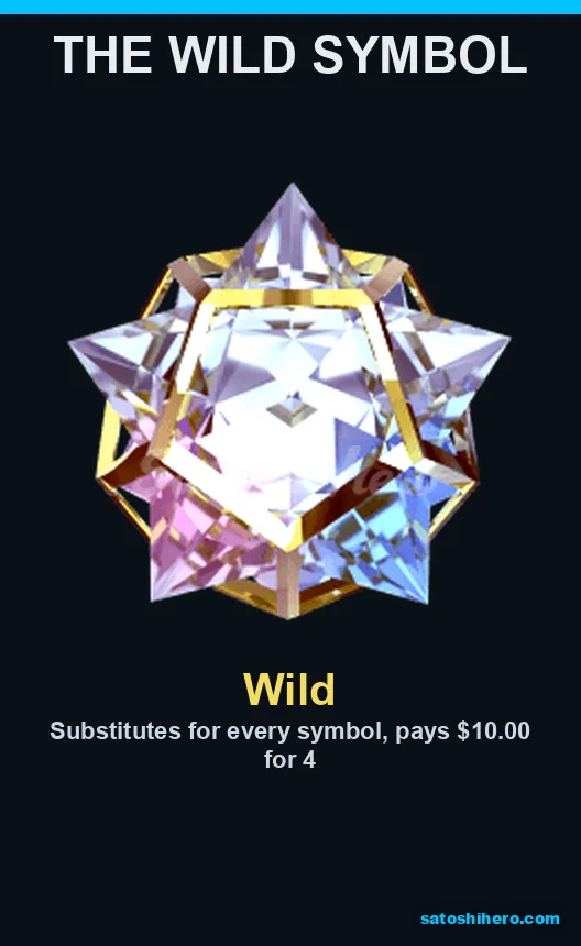 Starburst wild symbol shown with its pay