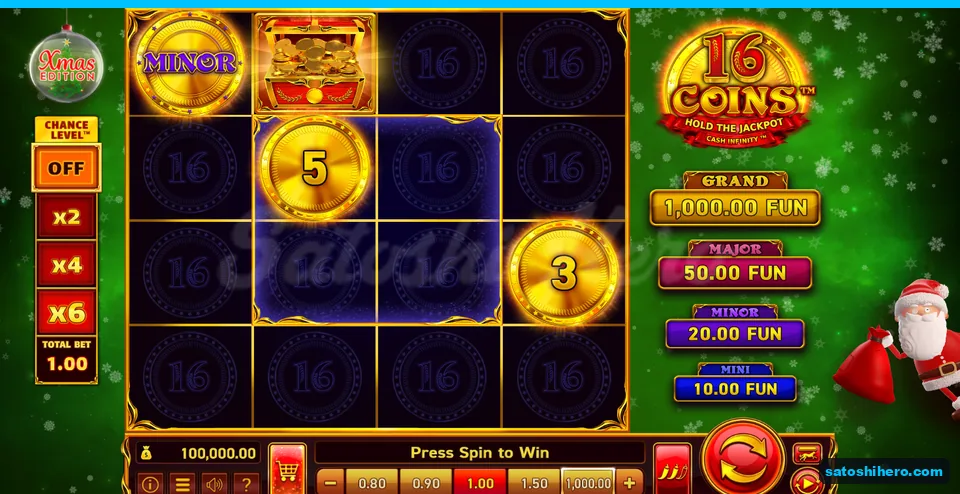 Board opening on fresh balance with coins and jackpot plaques