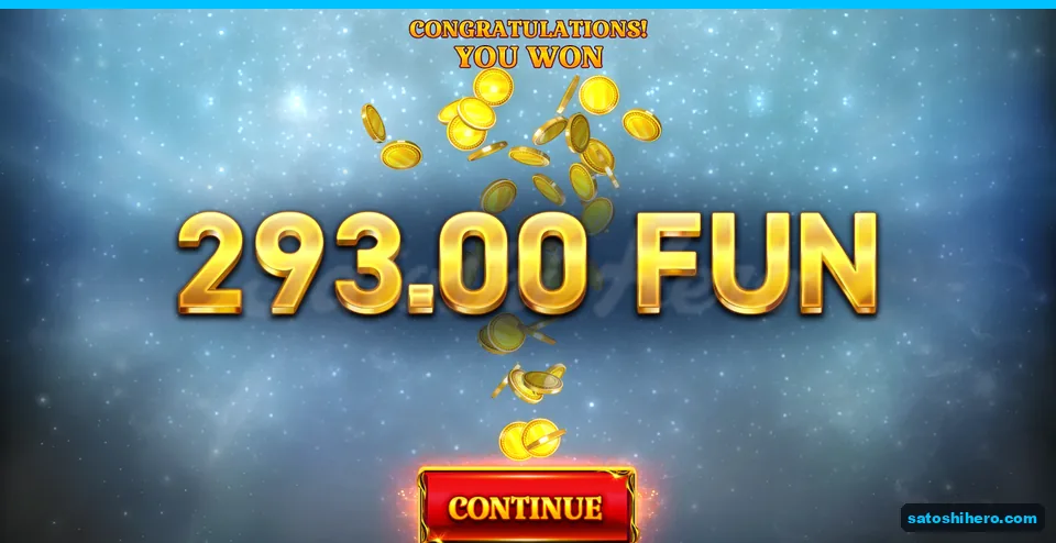 Payout screen showing $293.00 above the Continue button
