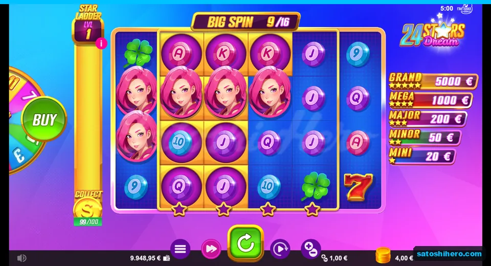 $4.00 win highlighted across four reels