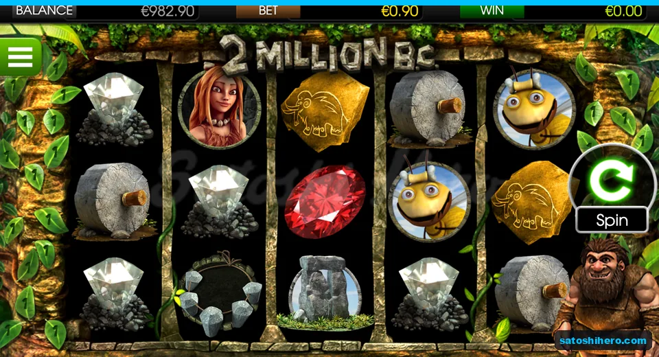 $0.00 settled spin beside caveman