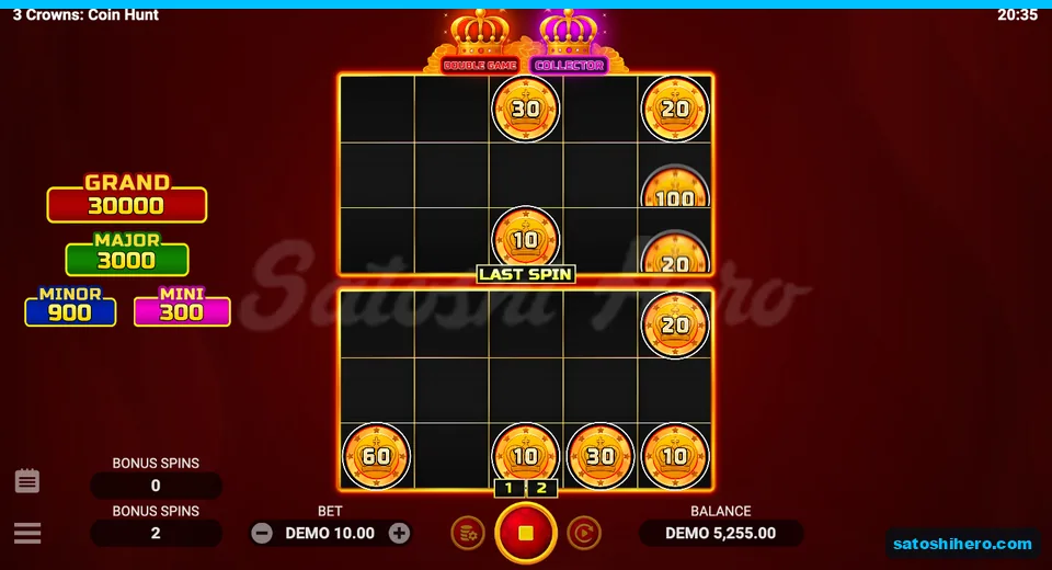 Last Spin shown across two fields with locked Gold coins