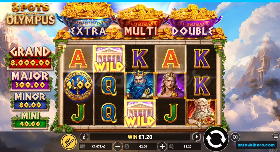 $1.20 line win with two wild temples