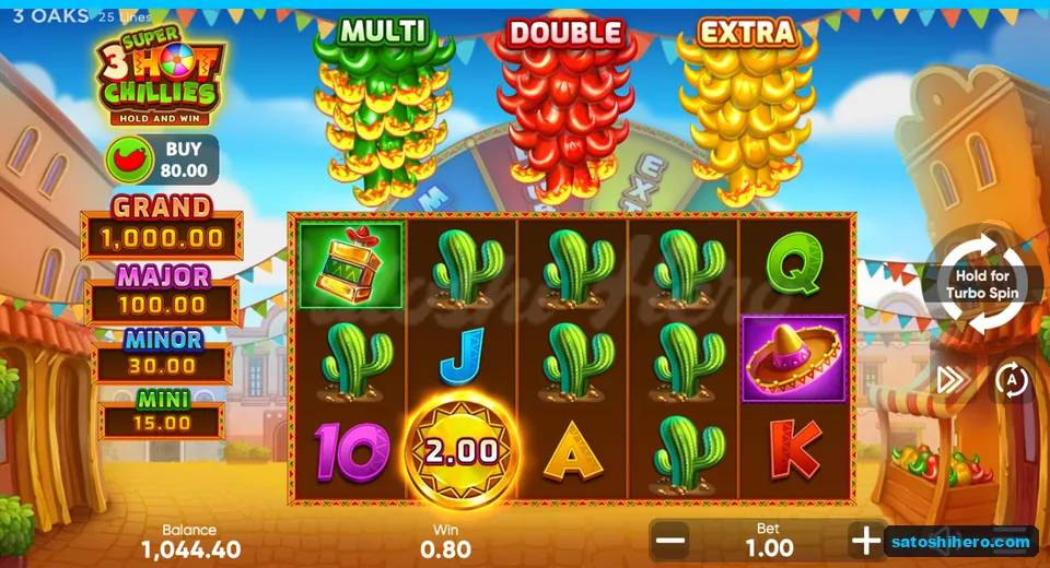 Board layout showing cactus line win and 0.80 meter