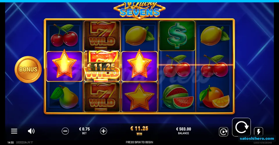$11.25 win shown with a full Wild second reel