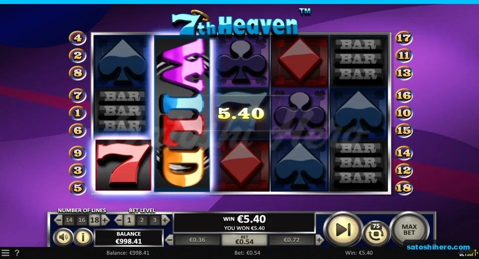 $5.40 win shown with a full stacked wild reel