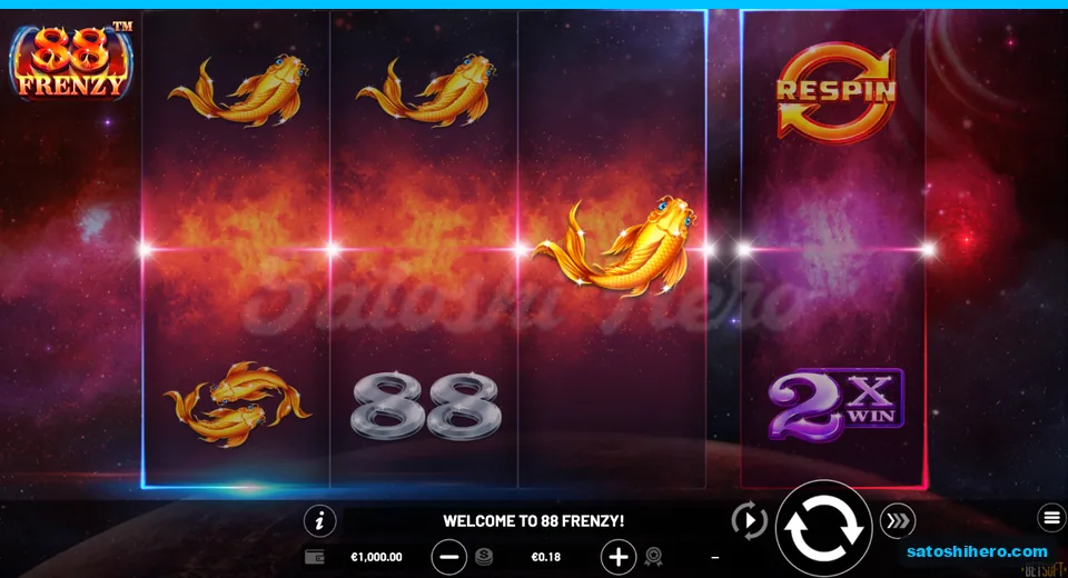 Resting koi and bonus icons frame the active row