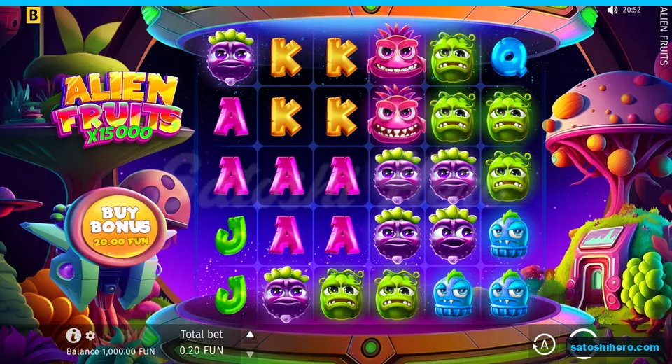 Base game screen with 6x5 alien grid